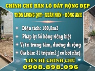 Cần Tiền Bán Nhanh lô đất đep tại Thôn Lương Quy, Xuân Nộn, Đông Anh