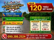 Chính chủ bán đất Xuân Sơn, Hồ Chí Minh - 1.025m2, mặt tiền đường,