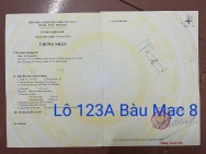 Chính chủ gửi bán lô đất MT Bàu Mạc 8, P Hoà Khánh.Đà Nẵng