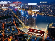 Bán căn hộ Symphony 5 tầng 24 trực diện sông Hàn, view trọn vịnh Đà