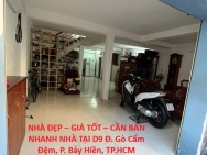 NHÀ ĐẸP – GIÁ TỐT – CẦN BÁN NHANH NHÀ TẠI D9 Đ. Gò Cẩm Đệm, P. Bảy