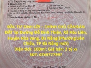 ĐẦU TƯ SINH LỜI – CHÍNH CHỦ CẦN BÁN ĐẤT Tại  Xã Hòa Liên, Huyện Hòa