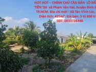 HOT HOT – CHÍNH CHỦ CẦN BÁN  LÔ ĐẤT MẶT TIỀN TẠI  xã Phạm Văn Hai,