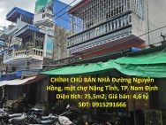 CHÍNH CHỦ BÁN NHÀ MẶT CHỢ NĂNG TĨNH – TRUNG TÂM TP. NAM ĐỊNH (CŨ) –