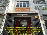 NHÀ ĐẸP - GIÁ TỐT - CHÍNH CHỦ  Cần Bán Nhanh Căn Nhà  Đẹp Vị Trí