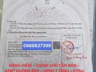 HÀNG HIẾM – CHÍNH CHỦ CẦN BÁN – 62M² VUÔNG ĐẸP – GPXD 7 TẦNG –