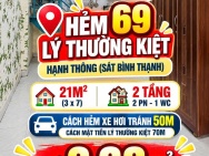 Bán nhà 2 tầng hẻm Lý Thường Kiệt P4 Gò Vấp nở hậu đẹp giá 2.68tỷ