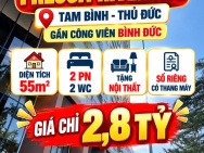 Bán căn hộ Fresca Riverside Tam Bình Thủ Đức 55m², 2PN 2WC, 2.8 tỷ