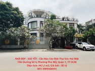 NHÀ ĐẸP - GIÁ TỐT - Cần Bán Căn Biệt Thự Góc Hai Mặt Tiền Đường Số
