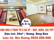 CHÍNH CHỦ BÁN NHÀ 4 TẦNG TỔ 2 ĐA SỸ – 34M² – ĐẸP, HIẾM, GIÁ TỐT!