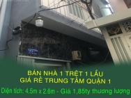 CHÍNH CHỦ BÁN NHÀ 1 TRỆT 1 LẦU GIÁ RẺ TRUNG TÂM QUẬN 1