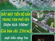 BÁN ĐẤT MẶT TIỀN SỔ SẴN TRUNG TÂM PHỔ YÊN GIÁ RẺ DUY NHẤT