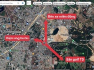 bán lô Đất xây cao tầng cạnh bến xe.miền đông mới . Ga Metro., ngay