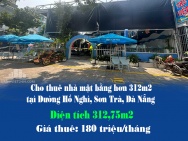Cho thuê nhà mặt bằng hơn 312m2 chính chủ tại Đường Hồ Nghi, Sơn