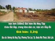 bán hơn 500m2 đất hẻm Hà Huy Tập, thửa đất đẹp, trong khu dân cư,