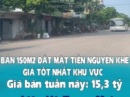 CHÍNH CHỦ BÁN 150M2 ĐẤT MẶT TIỀN NGUYÊN KHÊ GIÁ TỐT NHẤT KHU VỰC