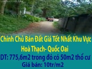 Chính Chủ Bán Đất Giá Tốt Nhất Khu Vực Hoà Thạch- Quốc Oai