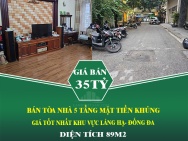 BÁN TÒA NHÀ 5 TẦNG MẶT TIỀN KHỦNG GIÁ TỐT NHẤT KHU VỰC LÁNG HẠ-