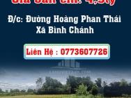 Chính Chủ Bán Đất Sổ Sẵn Giá Tốt Nhất Khu Vực Bình Chánh-HCM