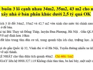 Bán 3 lô cạnh nhau 34m2, 35m2, 43 m2 cho mua xây nhà ở bán phân