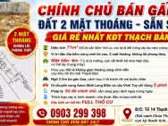 CHÍNH CHỦ BÁN GẤP ĐẤT 2 MẶT THOÁNG SẴN SỔ GIÁ RẺ NHẤT KĐT THẠCH BÀN