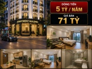 BÁN TÒA APARTMENT VÕ CHÍ CÔNG - CẦU GIẤY - LÔ GÓC - 76 PHÒNG - DT 5
