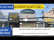 Cho thuê nhà Mặt tiền Âu Cơ Q.Tân Phú 182m² - NGANG 7M - 55Triệu