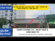 Cho thuê nhà mặt tiền Bình Long 96m², NGANG 8M - CẠNH CHUNG CƯ -