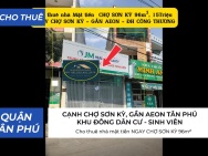 Cho thuê nhà mặt tiền NGAY CHỢ SƠN KỲ 96m², 15Triệu