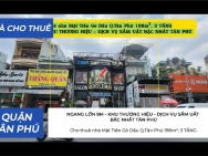 Cho thuê nhà Mặt Tiền Gò Dầu Q.Tân Phú 198m²,3TẦNG - NGANG 9M - KHU