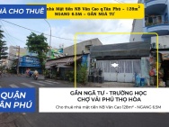Cho thuê nhà mặt tiền NB Văn Cao 128m² - NGANG 6.5M - CẠNH NGÃ TƯ