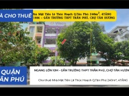 Cho thuê Nhà Mặt Tiền Lê Thúc Hoạch Q.Tân Phú 240m², 4TẦNG, NGANG