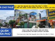 Cho thuê nhà 2 Mặt Tiền Nguyễn Sơn Q.Tân Phú 96m²,2TẦNG - NGAY CHỢ,