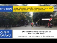 Cho thuê nhà 2 Mặt Tiền CẠNH CHỢ TÂN HƯƠNG 63m²- KHU CAFE, CHUNG CƯ