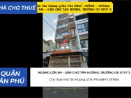 Cho thuê nhà Tân Hương q.Tân Phú 68m², 5TẦNG- 25Triệu - GẦN CHỢ,