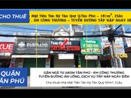 Cho thuê nhà Mặt Tiền Tân Kỳ Tân Quý 101m², 2Lầu - GẦN NGÃ TƯ AEON