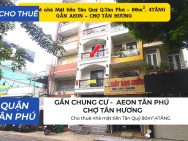 Cho thuê nhà mặt tiền Tân Quý 80m²,4TẦNG - GẦN AEON