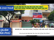 Cho thuê nhà Mặt tiền Tân Sơn Nhì Q.Tân Phú 100m² - KHU CỰC SẦM UẤT