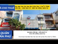 Cho thuê nhà Mặt Tiền Tân Sơn Nhì Q.Tân Phú 112m²,2 TẦNG, NGANG 8M,