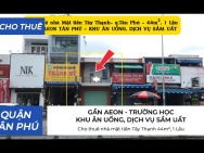 Cho thuê nhà mặt tiền Tây Thạnh 44m², 1 Lầu - KHU DỊCH VỤ ĂN UỐNG