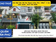Cho thuê nhà Mặt Tiền NB Tây Thạnh q.Tân Phú 100m², 2Lầu - GẦN AEON