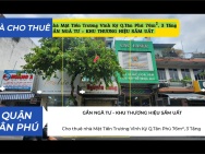 Cho thuê nhà Mặt Tiền Trương Vĩnh Ký Q.Tân Phú 76m²,3 Tầng, 20Triệu