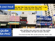 Cho thuê nhà Mặt Tiền Vườn Lài q.Tân Phú 43m² - CẠNH NGÃ TƯ, CHUNG