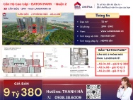 Chủ nhà Eaton Park - bán nhà đi Mỹ - bán căn góc 2PN - đã có HĐMB -
