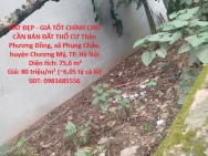 ĐẤT ĐẸP - GIÁ TỐT CHÍNH CHỦ CẦN BÁN ĐẤT THỔ CƯ -xã  PHỤNG CHÂU,