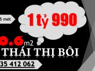 ĐẤT THÁI THỊ BÔI CHỈ 1 TỶ 990