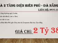 NHÀ 2 TẦNG SIÊU ĐẸP ĐIỆN BIÊN PHỦ CHỈ 2 TỶ 38