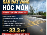 Đất Mặt Tiền Nhị Bình 15, Hóc Môn 3920m2, Bán Gấp Chỉ 33.3 Tỷ.