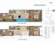 BÁN PH 6PN SUNSHINE GOLDEN RIVER – 494m2  BAN CÔNG 81,9M²  VIEW HỒ