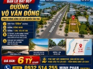Bán lô đất đẹp 100m2 đường 7,5m Võ Văn Đồng - Trục thông sông và